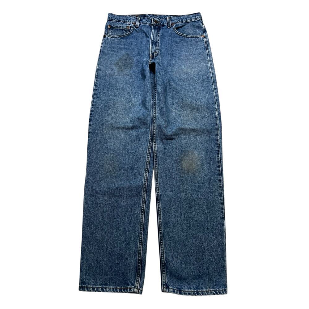 VTG Levi's 505 Red Tab Jeans Sz34x32 Classic Relaxed Fit Medium Wash Made in USA